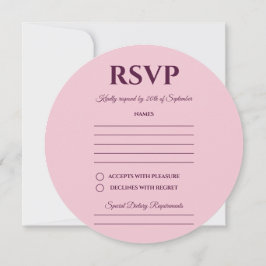 Placa RSVP de Casamento Ring Floral Roxo