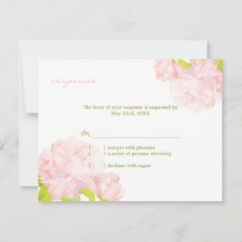 Placa RSVP de Casamento Rosa Pink de Jardim