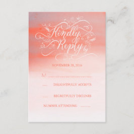 Placa RSVP de Casamento Rosa Rosa Moderno com Molo