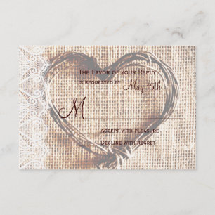 Placa RSVP de Casamento RSVP de Casamento de Colch