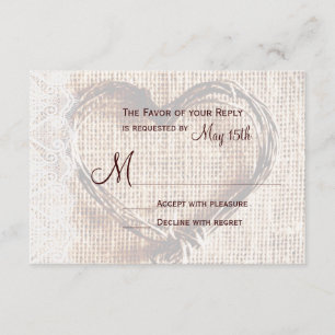 Placa RSVP de Casamento RSVP de Casamento de Colch