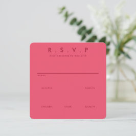 Placa RSVP de Casamento Simples e Simples Moderna 