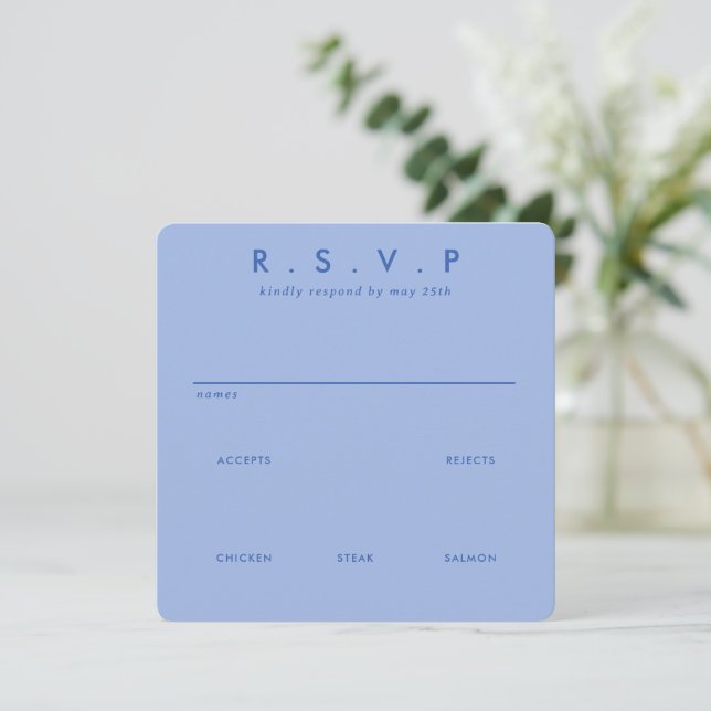 Placa RSVP de Casamento Simples e Simples Moderna  (Em pé/Frente)