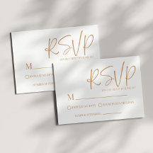 Placa RSVP de Casamento Simples Mínimo do Modern B
