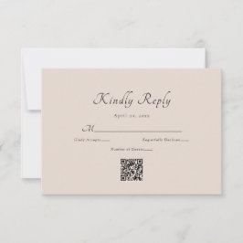 Placa RSVP de Casamento Simples Na moda Chic Minim