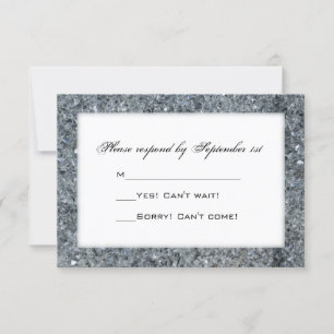 Placa RSVP de Casamento Sparkle Faux