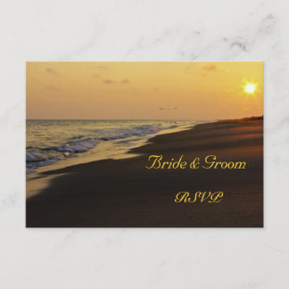Placa RSVP de Casamento Sunset Beach
