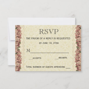 Placa RSVP de Casamento / Vintage Floral