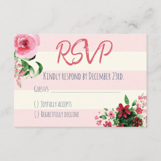 Placa RSVP de chá de fraldas - Rosa
