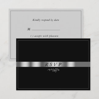 Placa RSVP de Cinza Negra