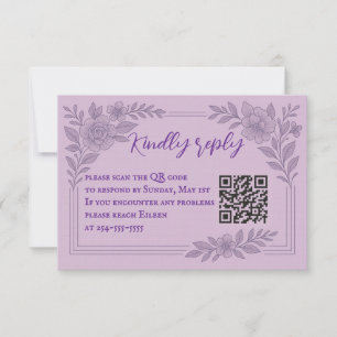 Placa RSVP de Código QR de escape costeiro