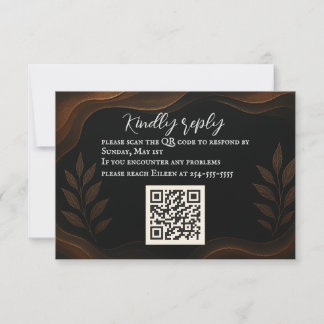 Placa RSVP de Código QR de Whisper Metálico