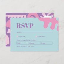 Placa RSVP de Colagem Confetti