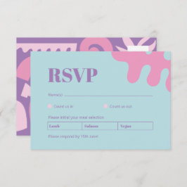 Placa RSVP de Colagem Confetti