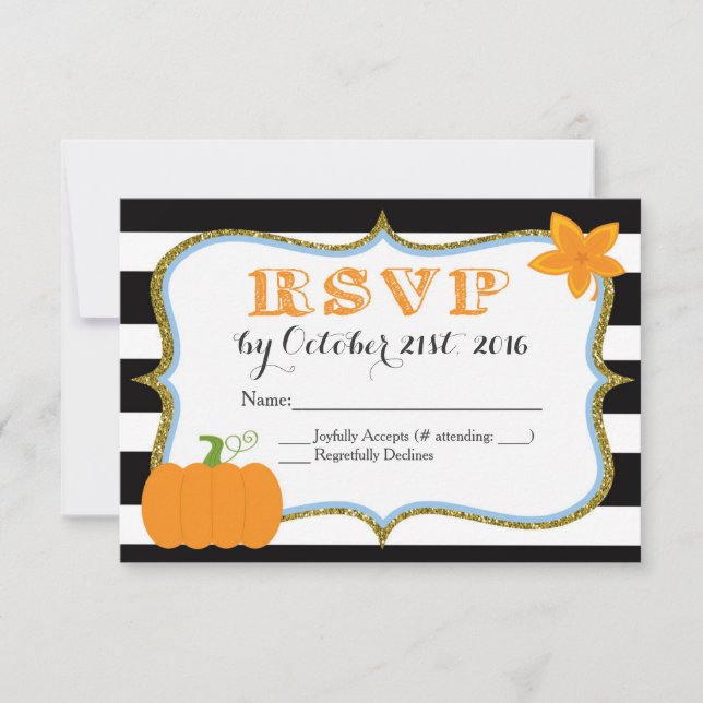 Placa RSVP de Convite para Chá de fraldas de Menin (Frente)