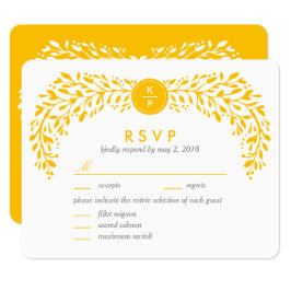 Placa RSVP de COR EDITÁVEL Laurel Blisamente