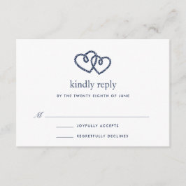 Placa RSVP de Corações Pontuados