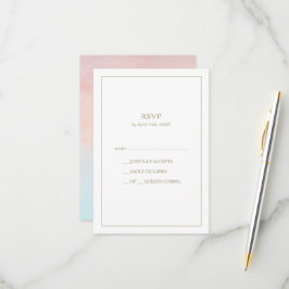 Placa RSVP de Cores Aquáticas Sunset Summer