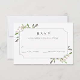 Placa RSVP de Cores d'água Elegante