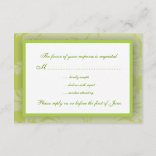 Placa RSVP de Damasco Verde