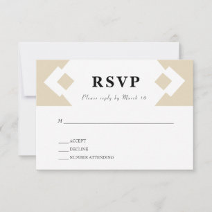 Placa RSVP de Diamond Elegante