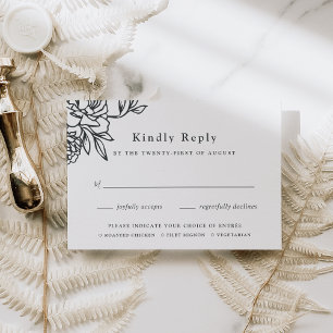 Placa RSVP de Escolha de Farinha do Jardim Secreto