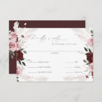 Placa RSVP de Escolha de Ramos de Casamento Floral