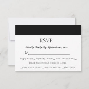Placa RSVP de Escolha de Refeição de Casamento Pre