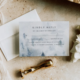 Placa RSVP de Escolha de Refeição do Inverno