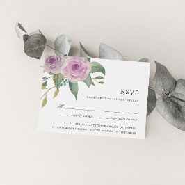 Placa RSVP de escolha de refeição Violet & Sage