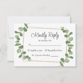 Placa RSVP de Eucalyptus Green - Sage Chic Green