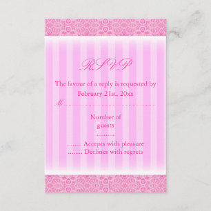 Placa RSVP de faixa rosa doce16
