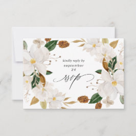 Placa RSVP de Farinha Magnolia White Floral w