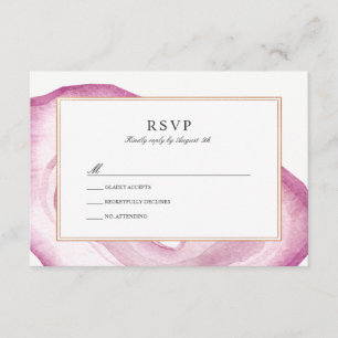 Placa RSVP de Fatia de Águas-Cores  Rosa Mauve
