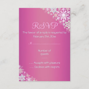 Placa RSVP de Floco de Neve Quente Rosa