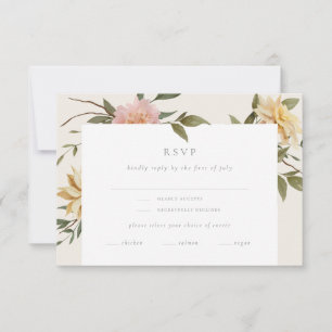 Placa RSVP de Florais Selvagens com Escolha de Ent