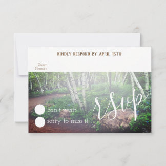 Placa RSVP de Floresta Encantada