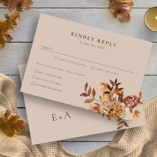 Placa RSVP de Folga Floral Russa