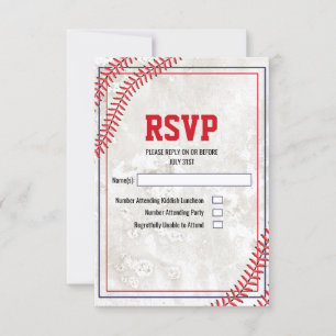 Placa RSVP de Grunge Vintage Baseball