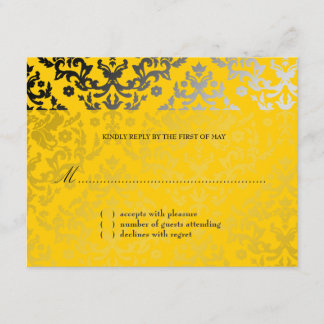 Placa RSVP de Jaqueta amarela Damask 311-Dazzling