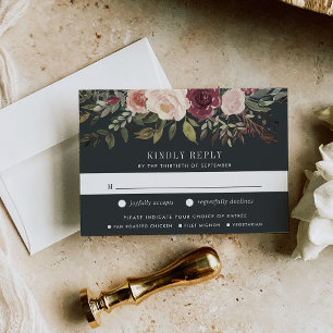 Placa RSVP de Jardim Luar com opção de refeição