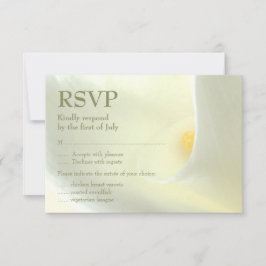 Placa RSVP de Lily de Calla Branca Elegante