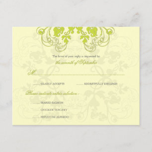Placa RSVP de Limão Floral (R) Vintage Flourish