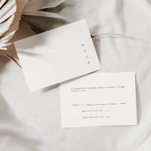 Placa RSVP de Marfim minimalista moderna