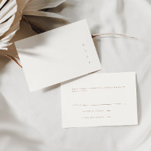 Placa RSVP de Marfim minimalista moderna