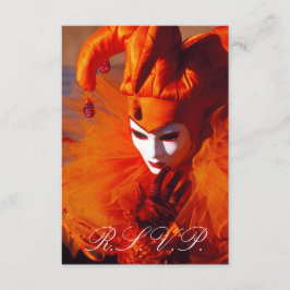 Placa RSVP de Máscara Veneza