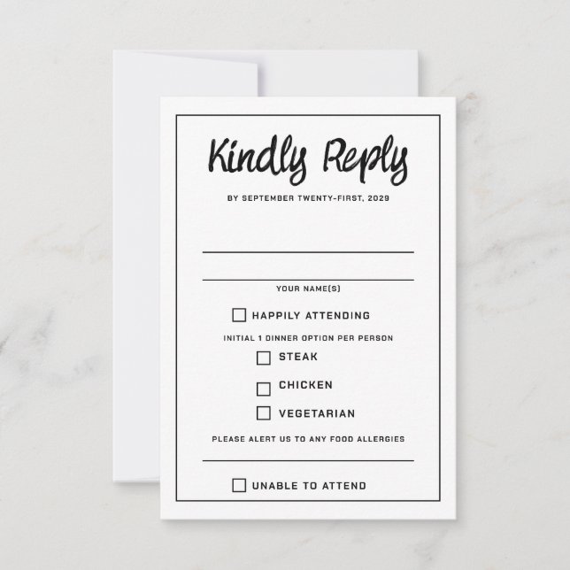 Placa RSVP de opções de Comida do Rainbow Burst (Frente)