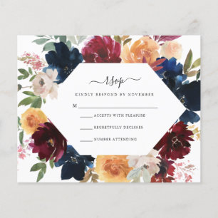 Placa RSVP de outono Orçamento