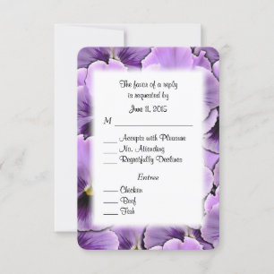 Placa RSVP de Pansy RPansy com opções de entrada