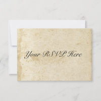 Placa RSVP de Papel Antecipado e Manchado